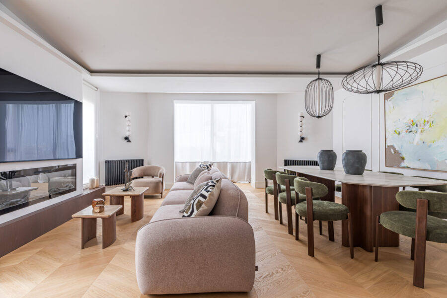 Ático de Lujo en Madrid | Comedor y Zona TV | Reforma Barrio Salamanca | Drékaro